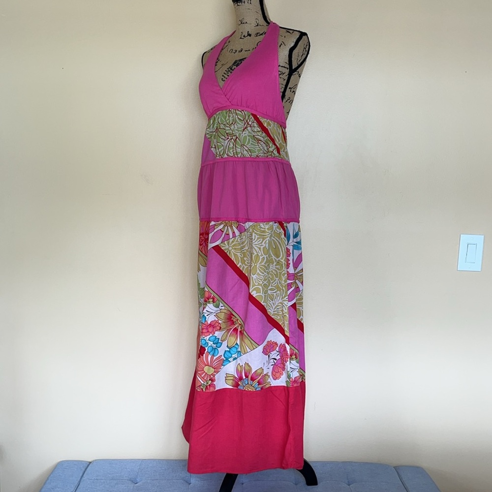 Luna Chix Pink Halter Neck Maxi Dress - Picture 5 of 10